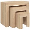 vidaXL Nesting Coffee Tables 3 pcs Sonoma Oak Engineered Wood