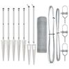 vidaXL Hexagonal Fence with Post 10 x 0.6 m Galvanised Steel Silver
