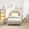 vidaXL Children's Bed Frame with Headboard Light Grey 80 x 160 cm