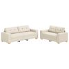 vidaXL Sofa 2 pcs Beige Linen