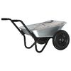 vidaXL Wheelbarrow Silver and Black 124 x 73 x 65 cm Steel