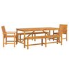 vidaXL Garden Dining Set 5 pcs Brown 200 x 90 x 74 cm