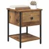 vidaXL Bedside Table 2 pcs Old Wood 34 x 35.5 x 45 cm Engineered Wood
