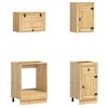 vidaXL Cabinet with Drawer with Shelf 8 pcs Honey Solid Pine Wood
