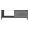 vidaXL Coffee Table HAMAR Dark Grey 100x55x35 cm Solid Wood Pine