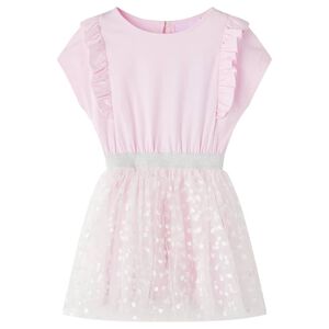 Kids' Dress with Ruffles Light Pink 92