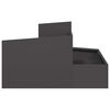 vidaXL Garden Planter Black 80 x 80 x 50 cm Cold-rolled Steel