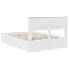 vidaXL Bed Frame with Headboard White 140 x 190 cm Engineered Wood