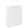 vidaXL Paper Bags 50 pcs with Handles White 32x12x42 cm