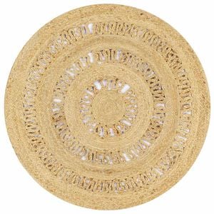 vidaXL Handmade Rug Braided Jute 90 cm
