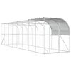 vidaXL Against Wall Chicken Coop Silver 800 x 200 x 215 cm