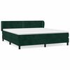 vidaXL Box Spring Bed with Mattress Dark Green 180x200 cm Velvet