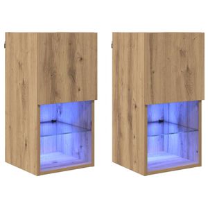 vidaXL Wall-mounted TV Cabinets 2 pcs Artisan Oak Engineered Wood