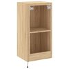 vidaXL TV Wall Cabinet with LED Lights Sonoma Oak 40.5x35x80 cm