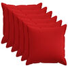 vidaXL Cushion Cover 6 pcs HOUTEN Red 55 x 55 cm Faux Linen