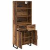 vidaXL Highboard Old Wood 69.5 x 34 x 180 cm Engineered Wood