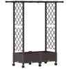 vidaXL Raised Bed with Trellis and Roof Brown 122.5 x 40 x 127 cm PP
