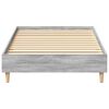 vidaXL Bed Frame No Mattress Grey Sonoma 90x190 cm Single Engineered Wood