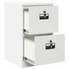 vidaXL File Cabinet White 44 x 50 x 74.5 cm Cold-Rolled Steel