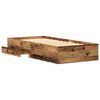 vidaXL Bed Frame with Drawers Old wood 100 x 200 cm Engineered wood
