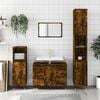 vidaXL Bathroom Cabinet Smoked Oak 80x33x60 cm Engineered Wood