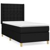vidaXL Box Spring Bed with Mattress Black 80x200 cm Fabric