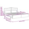 vidaXL Storage Bed Grey Sonoma 200 x 200 cm Engineered Wood