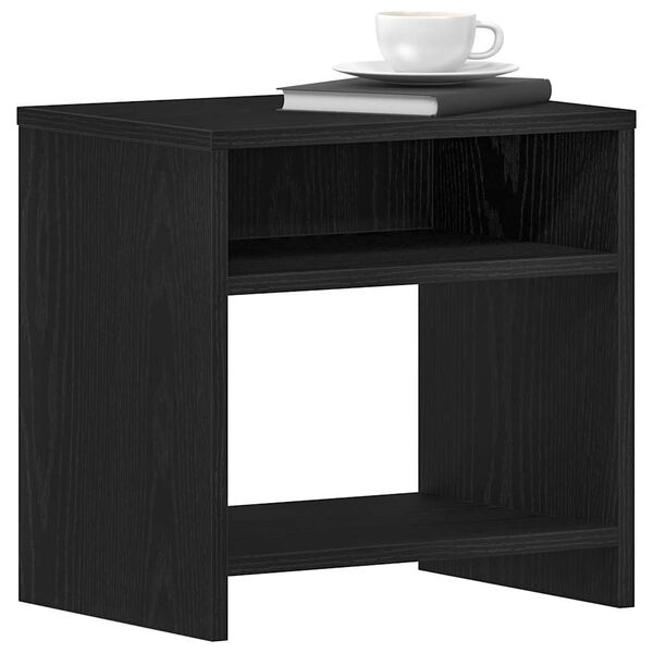 vidaXL Bedside Cabinets 2 pcs Black Oak 40x30x40 cm Engineered Wood