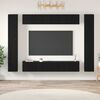 vidaXL TV Cabinet Set Wall-mounted 10 pcs Black Oak Engineered Wood