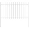 vidaXL Garden Fence 3 pcs White 5.1 x 1.2 m Powder-coated Steel