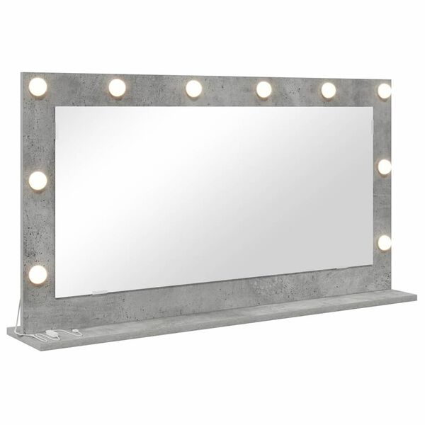 vidaXL Vanity Mirror with Mirror Concrete Grey 100 x 55 x 18 cm