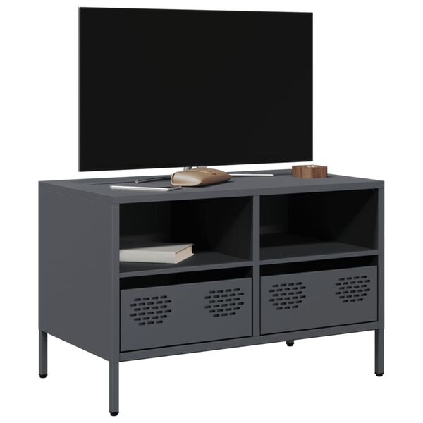 vidaXL TV Cabinet Anthracite 68x39x43.5 cm Cold-rolled Steel