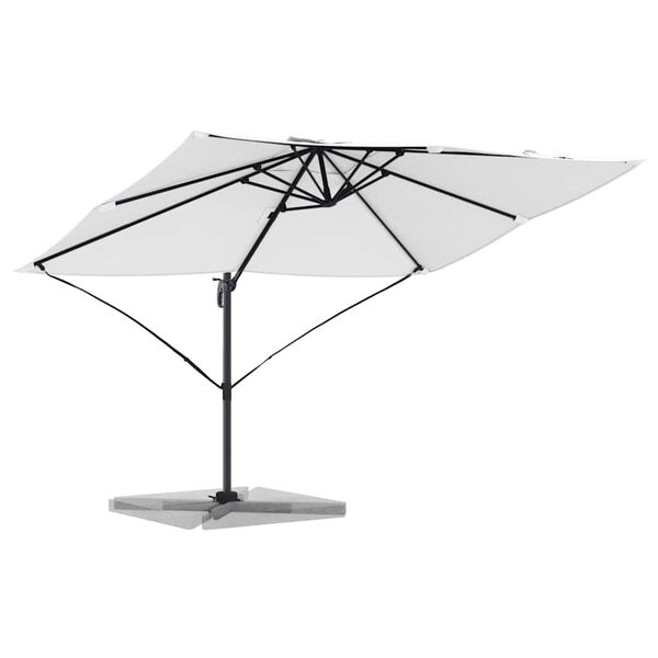 vidaXL Cantilever Roma Parasol Beige and Black 352 x 251 x 260 cm