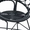 vidaXL Dining Chair 2 pcs Black 49 x 51 x 81 cm Rattan and Iron