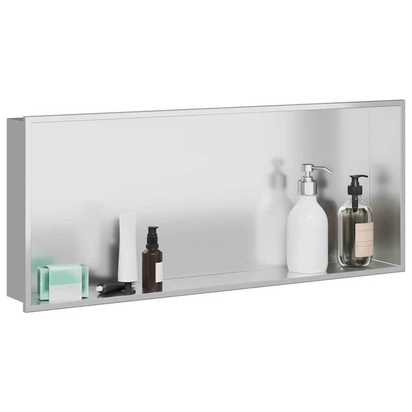 vidaXL Shower Niche Silver 75 x 30 x 9.5 cm Stainless Steel