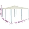 vidaXL Folding Gazebo 5x5 m Cream