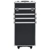 vidaXL Make-up Trolley Aluminium Black