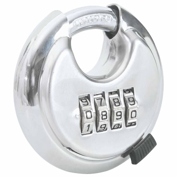 vidaXL Discus Locks with Keys 6 pcs Silver 7 x 2.3 x 7 cm