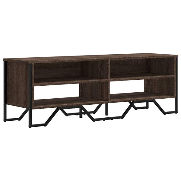 vidaXL TV Cabinet Brown Oak 122x34x41 cm Engineered Wood