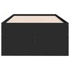 vidaXL Daybed with Drawers without Mattress Black 90x200 cm