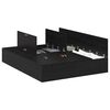 vidaXL Storage Bed Frame Black Oak 135 x 190 cm Engineered Wood