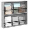 vidaXL Magazine Rack Grey Sonoma 80 x 12 x 70 cm Engineered Wood