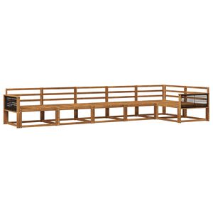 vidaXL Outdoor Sofa Set 6 pcs Natural Solid Acacia Wood