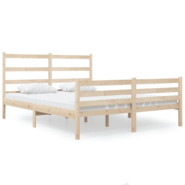 vidaXL Bed Frame without Mattress Solid Wood Small Double