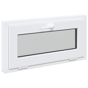 vidaXL Basement Window RISOR 80 x 40 cm PVC and Glass White
