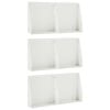 vidaXL Retaining Wall 6 pcs 40 x 12 x 40 cm Steel White