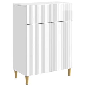 vidaXL Sideboard High Gloss White 66 x 34.5 x 90 cm Engineered Wood