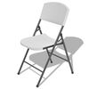 vidaXL Folding Garden Chairs 4 pcs Steel and HDPE White