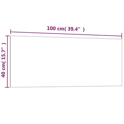 vidaXL Wall-mounted Magnetic Board White 100x40 cm Tempered Glass