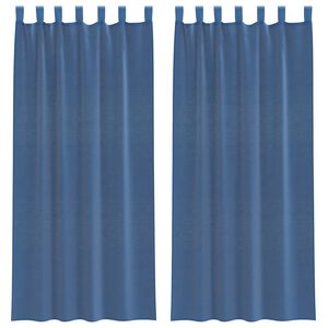 vidaXL Voile Curtains with Rod Pockets 2 pcs Royal Blue